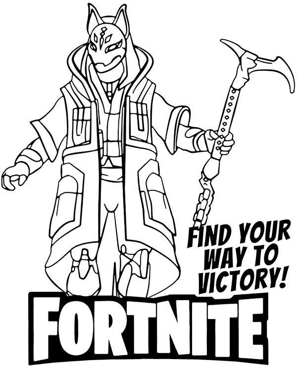 Drift kolorowanka Fortnite do druku