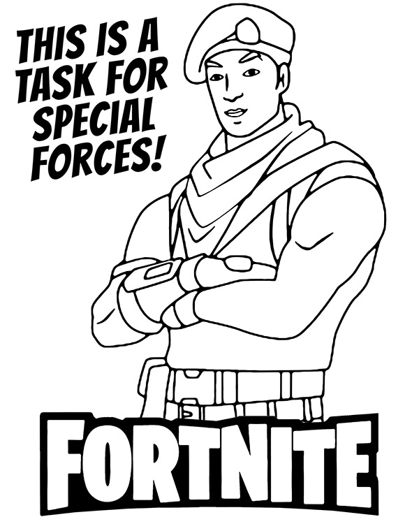 Special Forces kolorowanka Fortnite Ekolorowanki.eu