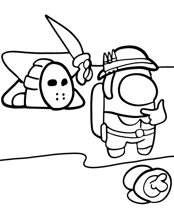 Kolorowanka Jason z Among Us