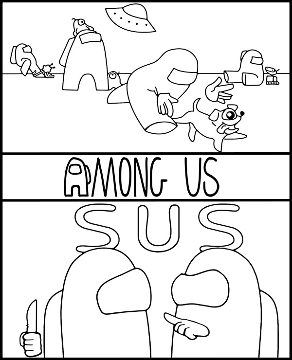 SUS kolorowanka Among Us