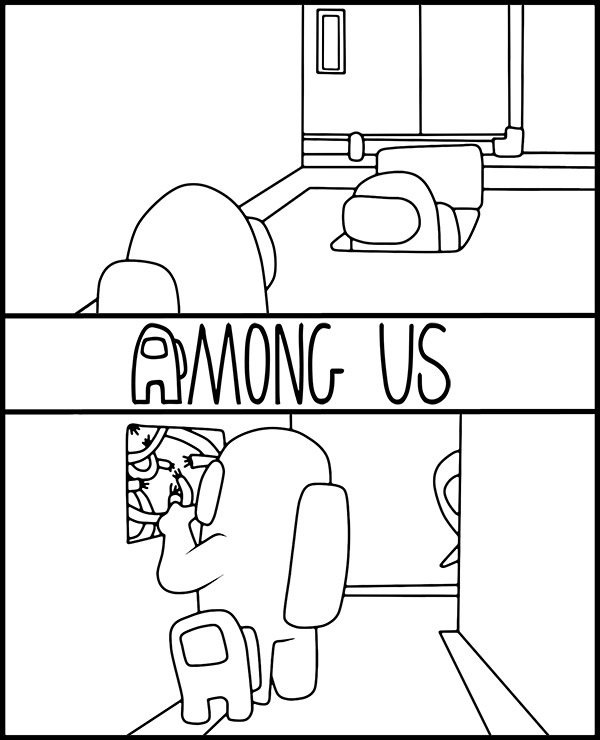 Nowa kolorowanka Among Us do wydruku