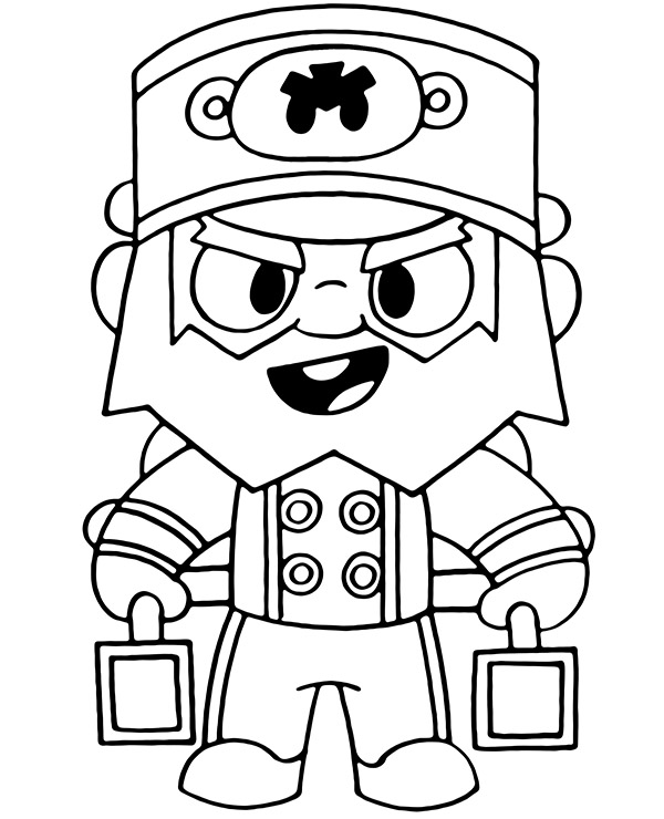 Bellhop Mike obrazek do wydruku Brawl Stars
