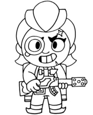 Kolorowanka Belle Goldhand malowanka Brawl Star