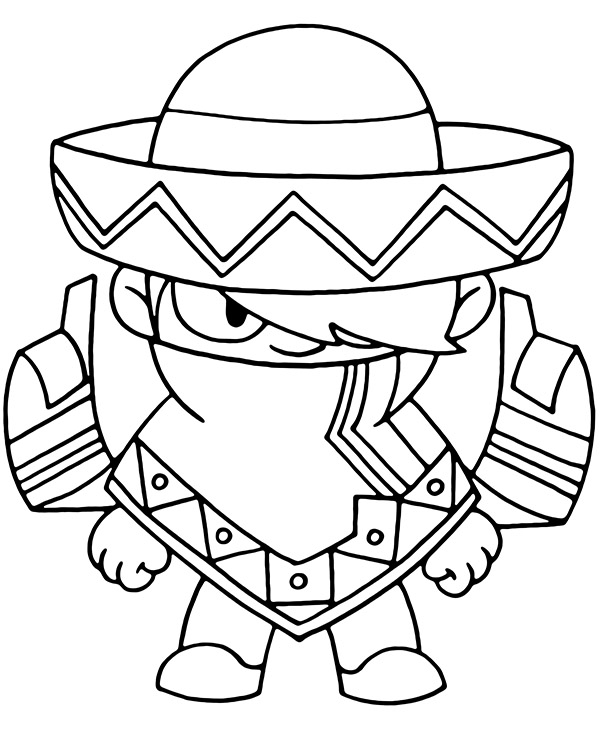 Brawl Stars kolorowanka Edgar