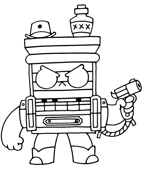 Kolorowanka Saloon 8 Bit Brawl Stars