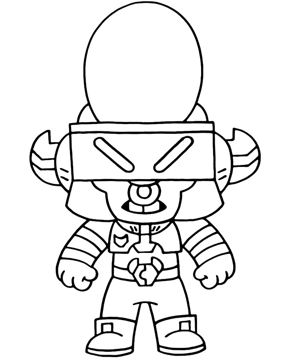 Space Ox Bully kolorowanki Brawl Stars dla dzieci