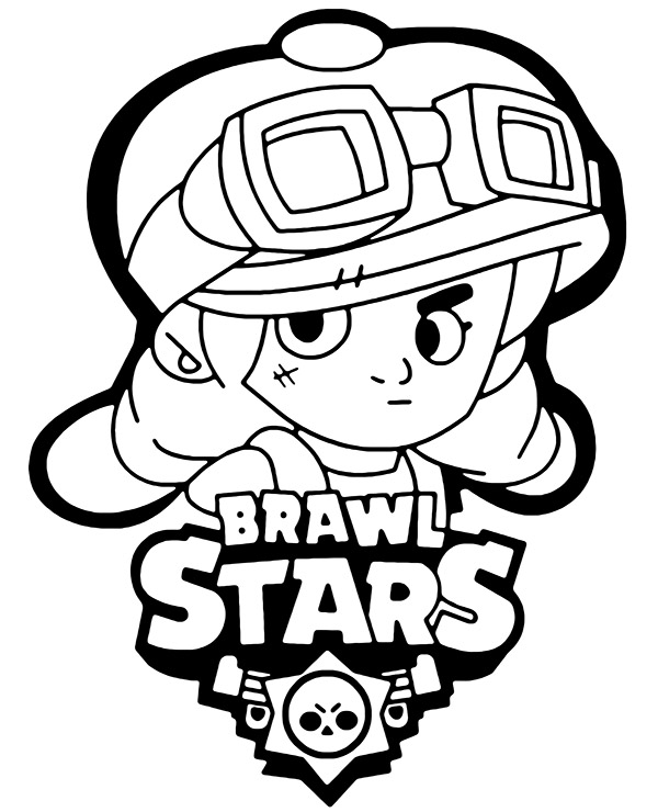 Kolorowanka z logo Brawl Stars