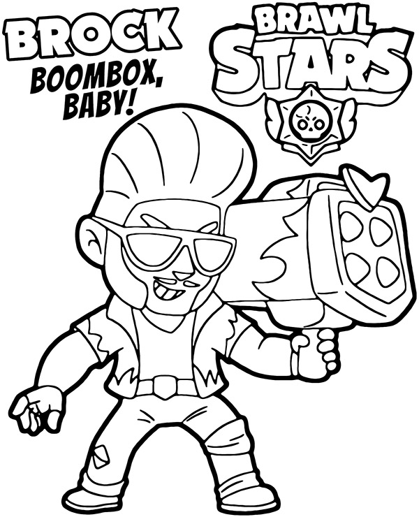 Brawl Stars kolorowanka Hot Rod Brock