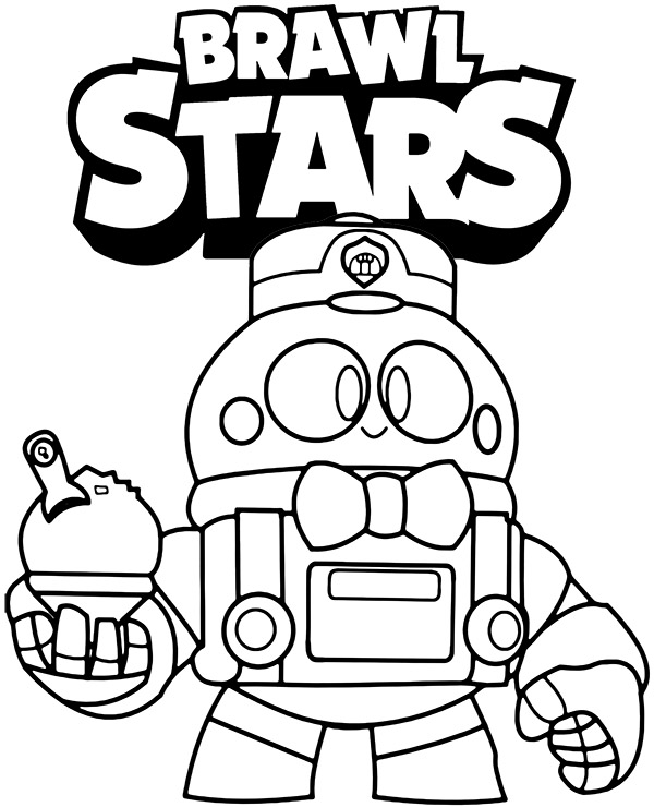 Brawler Lou kolorowanki Brawl Stars