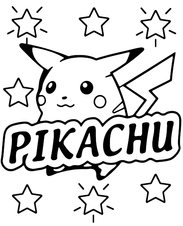 Kolorowanka Pikachu logo
