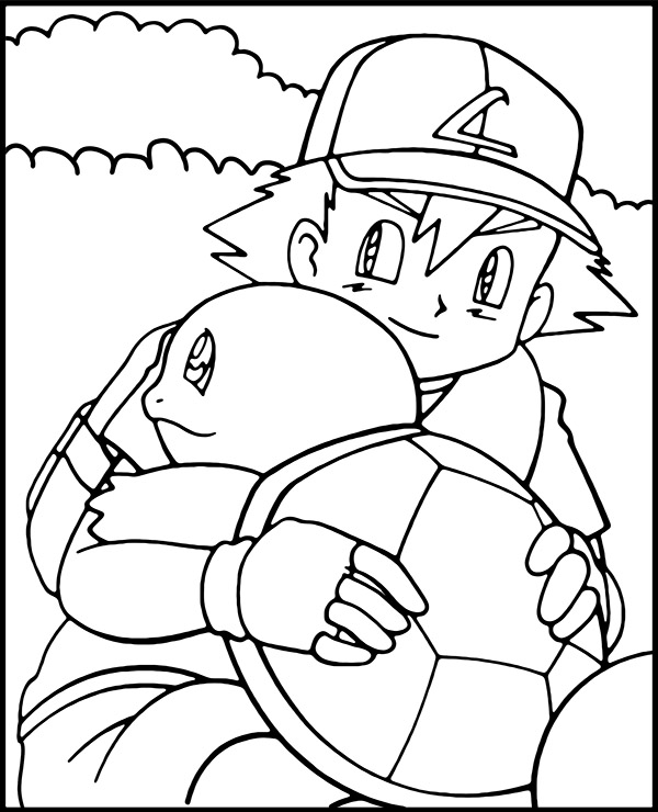 Ash Ketchum kolorowanka Pokemon