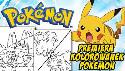 Premiera kolorowanek Pokemon baner mobile