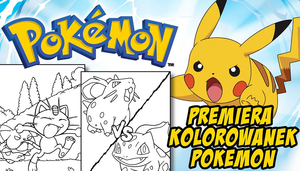 Premiera kolorowanek Pokemon baner
