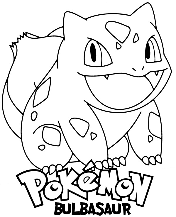 Bulbasaur kolorowanka Pokemon malowanka do druku