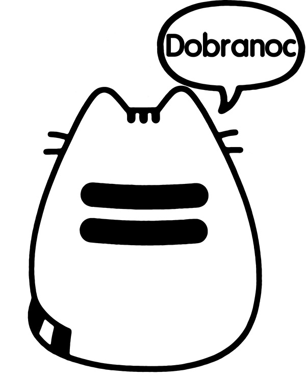 Kolorowanka Pusheen na dobranoc dla dzieci