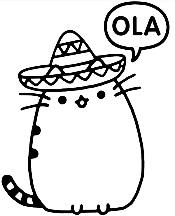 Kolorowanka dla dzieci Pusheen