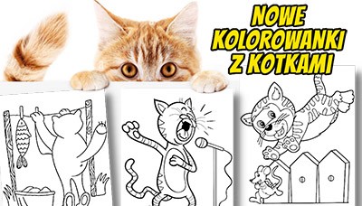 Nowe kolorowanki koty do drukowania
