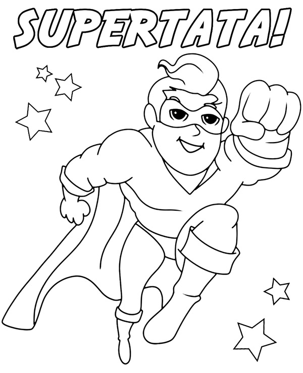 Supertata kolorowanka do druku super tata