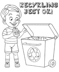 Recykling kolorowanka do druku