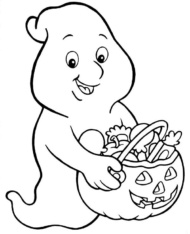 Halloween kolorowanka z duchem dla dzieci