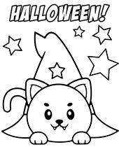 Łatwe kolorowanki dla dzieci Halloween