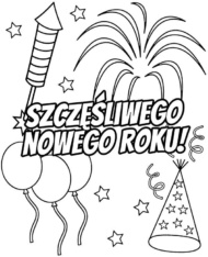 Szczęśliwego Nowego Roku kolorowanka