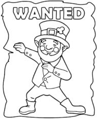 Śmieszna kolorowanka skrzat malowanka wanted