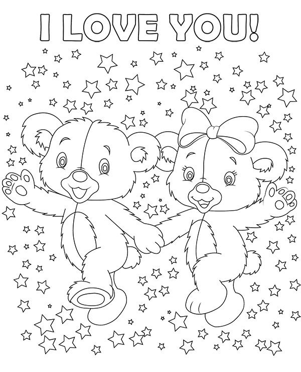 I love you kolorowanka malowanka