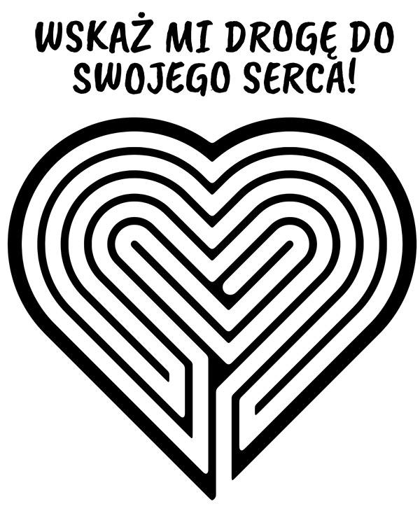 Labirynt serce do wydruku