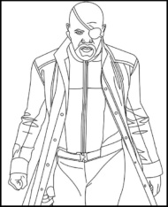 Nick Fury kolorowana do druku Avenger