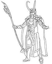 Loki Malowanka Avenger Marvel