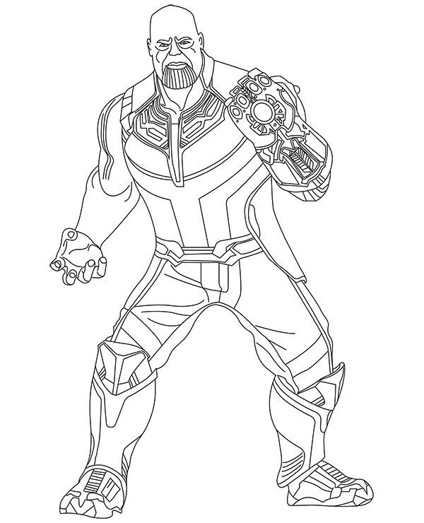 Thanos kolorowanka do wydruku Avengers Marvel