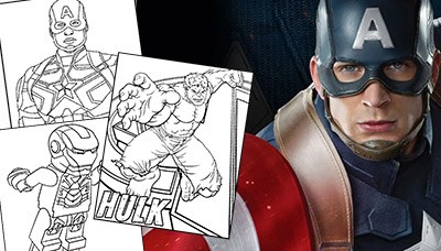 Premiera kolorowanek Avengers baner mobile