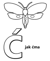 Litera Ć obrazek do druku