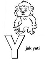 Obrazek z literą Y jak yeti