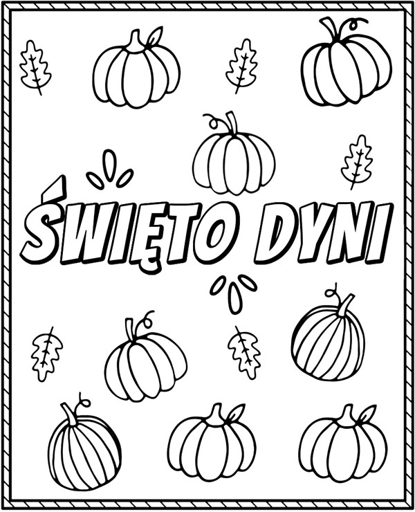 Święto Dyni malowanka dla dzieci