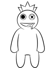 Roblox Blue kolorowanka do wydruku