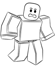 Noob kolorowanka Roblox darmowa