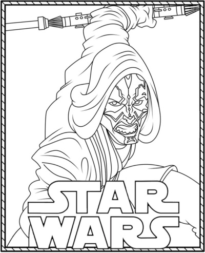 star-wars-kolorowanka-maul-miecze-darth | Kolorowanki do druku E ...