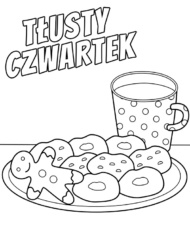Tłusty Czwartek malowanki do wydruku