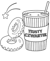 Donuty kolorowanki tłusty czwartek