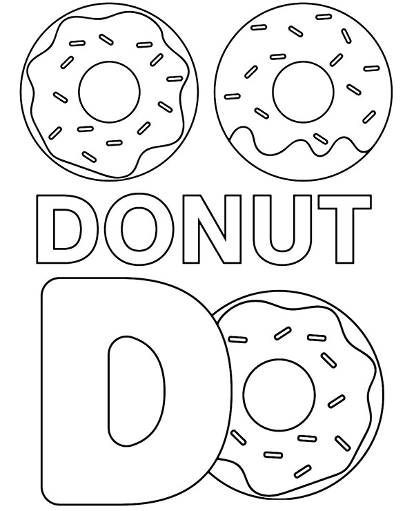 Donut kolorowanka z pączkami
