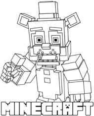 Freddy fazbear kolorowanka Minecraft