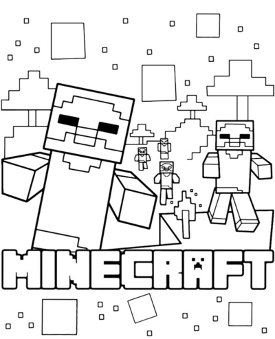 minecraft-kolorowanki-zombie | Kolorowanki do druku E-kolorowanki