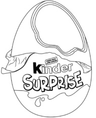 Jajko Kinder kolorowanka