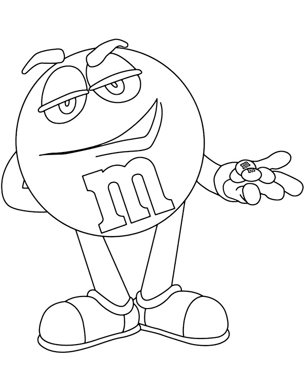 M&M's kolorowanka do wydruku