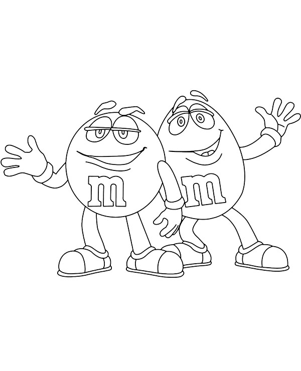 Orzeszki M&M's kolorowanka do druku