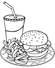 Fast food kolorowanka hamburger
