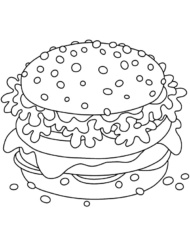 Hamburger kolorowanka