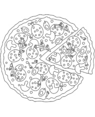 Pizza kolorowanka do druku